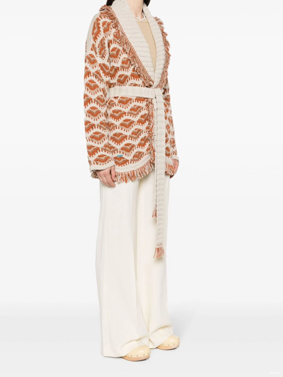 Affordable patterned-intarsia Hawa Alanui Mahal Women cardigan 0725